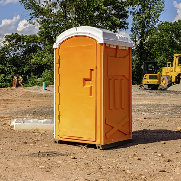 how often are the porta potties cleaned and serviced during a rental period in Doole